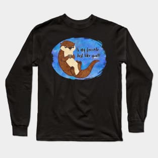 Otter Favorite Heart Rock Long Sleeve T-Shirt